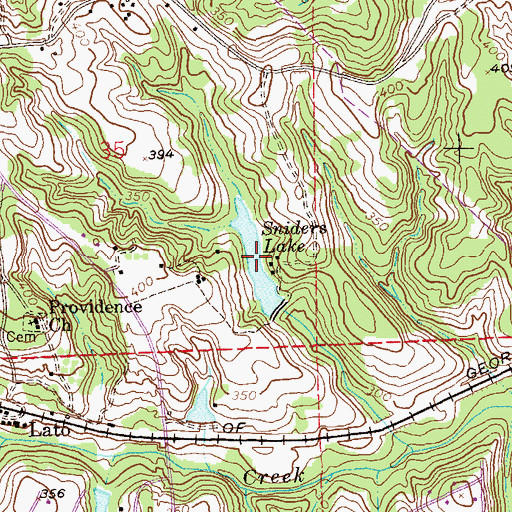 Topographic Map of Sniders Lake, AL