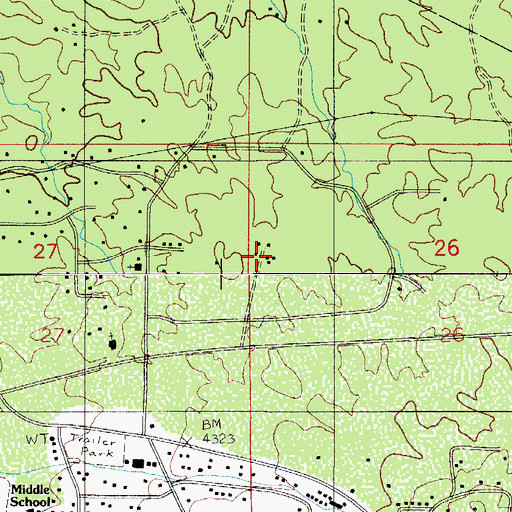 Topographic Map of Triangle L Ranch, AZ