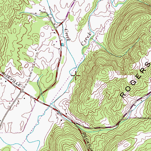 Topographic Map of Sokey Creek, TN