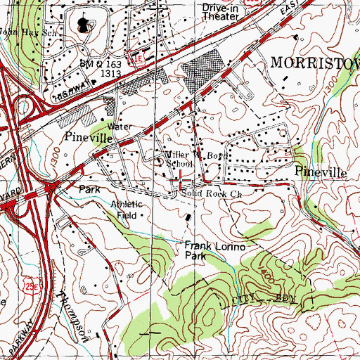 Topographic Map of Solid Rock Church, TN