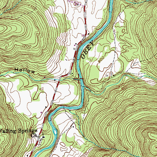 Topographic Map of Solomon Hollow, TN