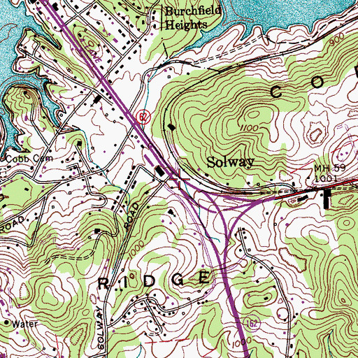 Topographic Map of Solway, TN