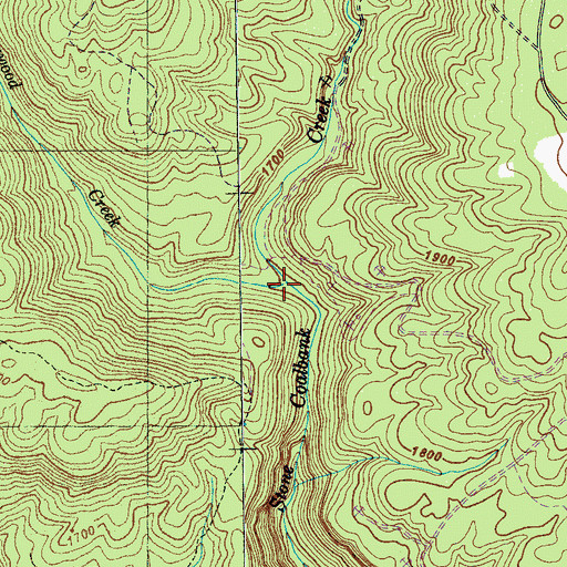 Topographic Map of Sourwood Creek, TN