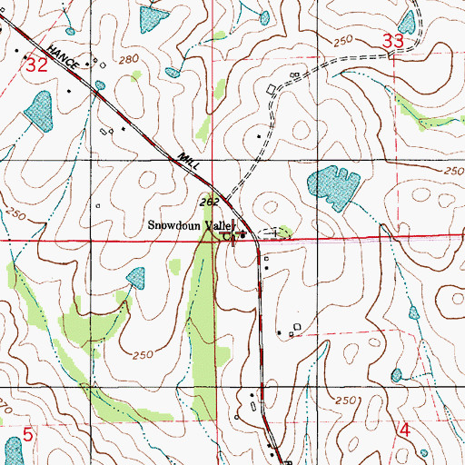 Topographic Map of Snowdoun Valley Church, AL