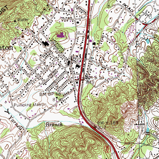 Topographic Map of South Clinton, TN