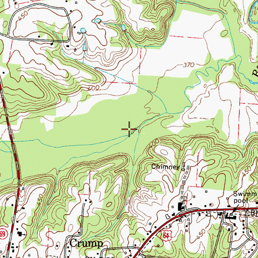 Topographic Map of South Fork Beason Creek, TN