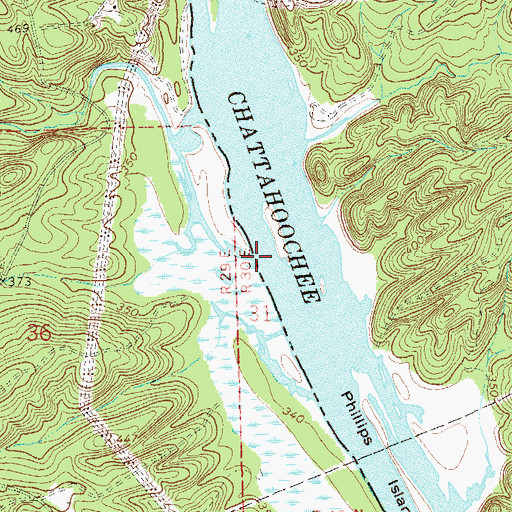 Topographic Map of Soap Creek, AL
