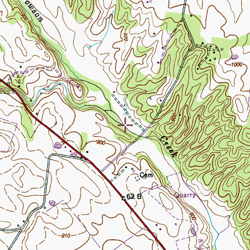 Topographic Map of Sowell Branch, TN