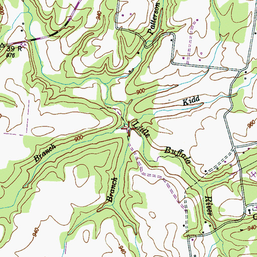 Topographic Map of Sowers Branch, TN