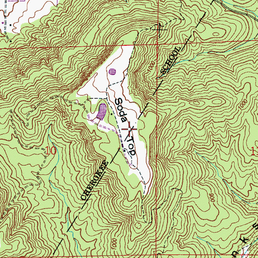 Topographic Map of Soda Top, AL