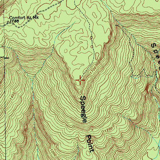 Topographic Map of Speegle Point, TN