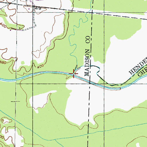 Topographic Map of Spencer Creek, TN