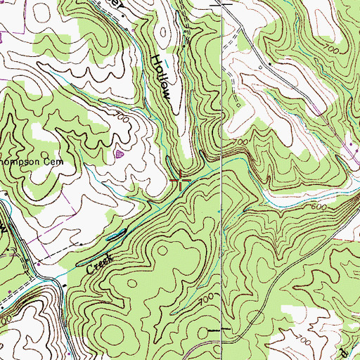 Topographic Map of Spicer Hollow, TN