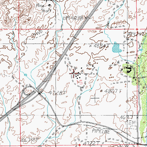 Topographic Map of Triangle T Ranch, AZ