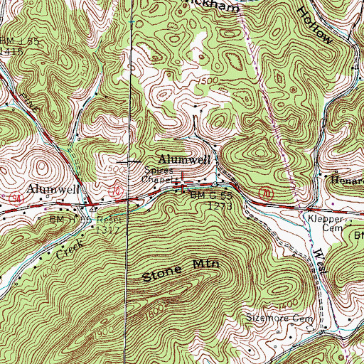 Topographic Map of Spires Chapel, TN