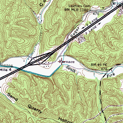 Topographic Map of Spot Hollow, TN