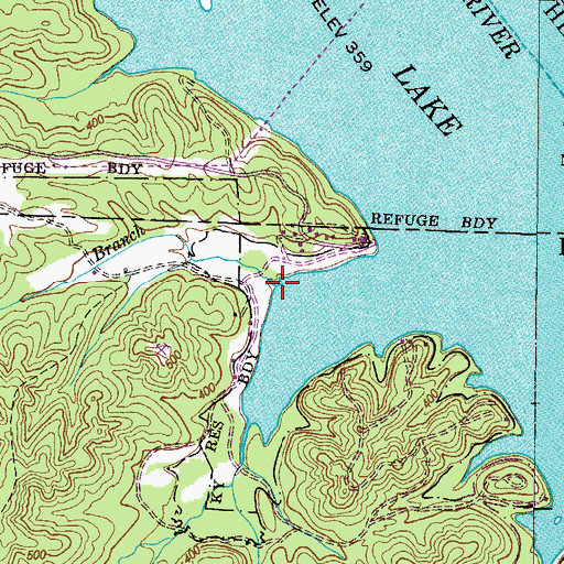 Topographic Map of Spring Branch, TN