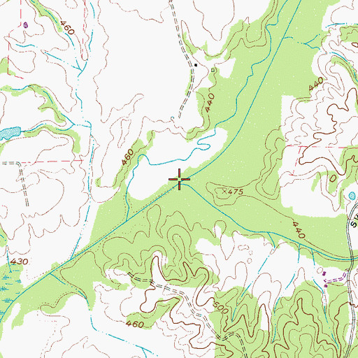 Topographic Map of Spring Creek, TN