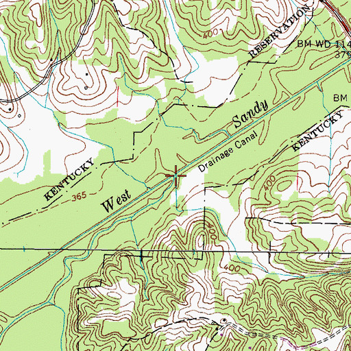 Topographic Map of Spring Creek, TN