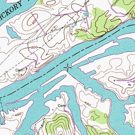 Topographic Map of Spring Creek, TN