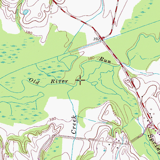Topographic Map of Spring Creek, TN