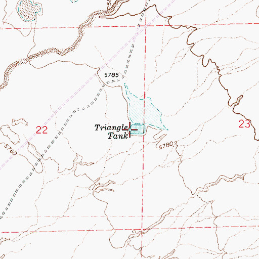 Topographic Map of Triangle Tank, AZ