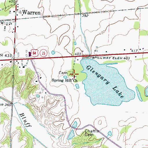 Topographic Map of Spring Hill Church, TN