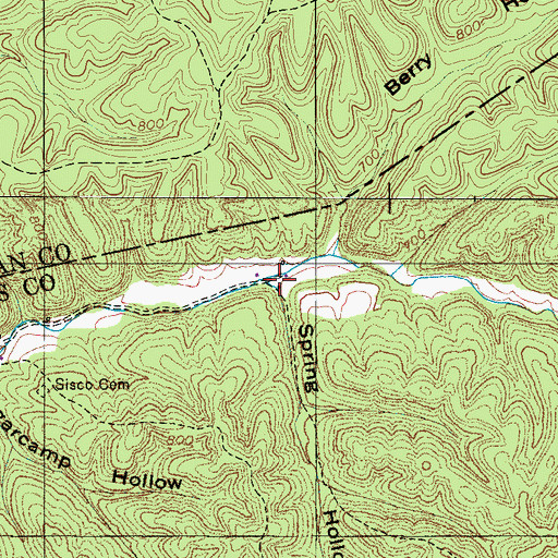 Topographic Map of Spring Hollow, TN