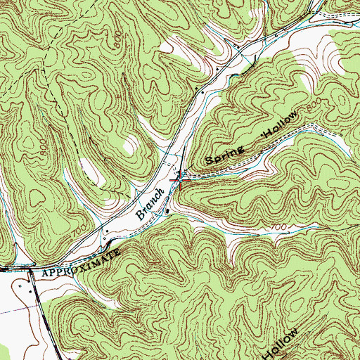 Topographic Map of Spring Hollow, TN