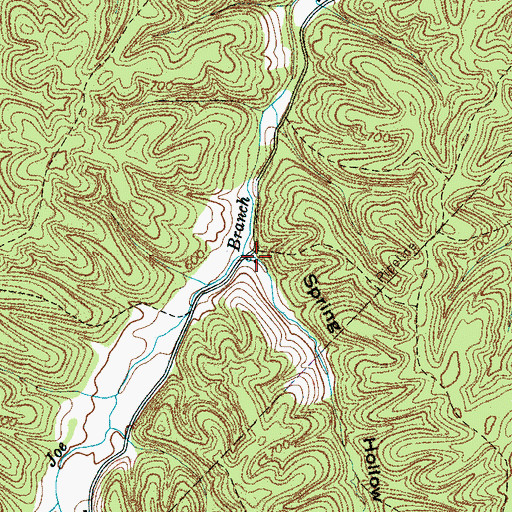 Topographic Map of Spring Hollow, TN