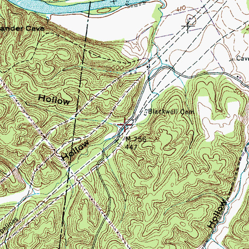 Topographic Map of Spring Hollow, TN