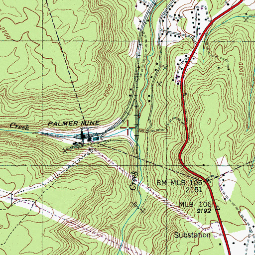Topographic Map of Spruce Creek, TN