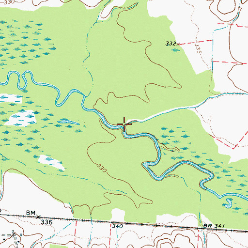 Topographic Map of Stafford Creek, TN