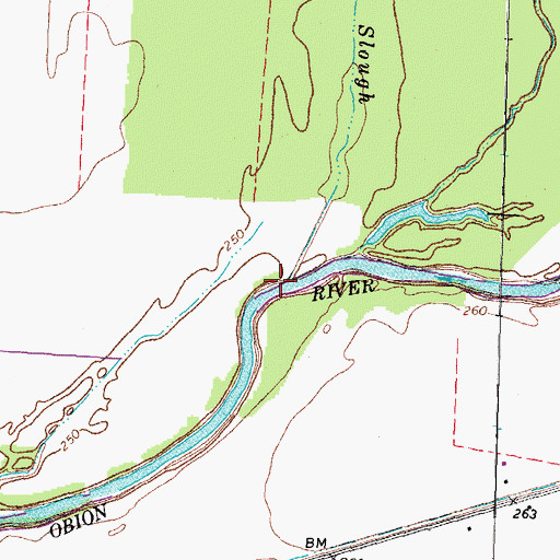 Topographic Map of Stake Slough, TN
