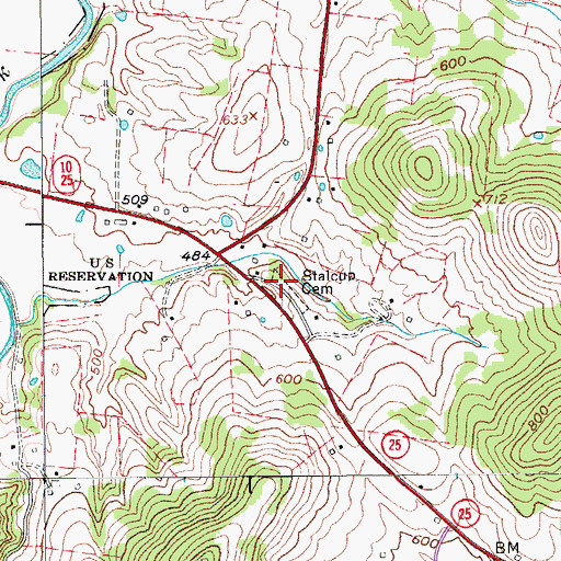 Topographic Map of Stalcup Cemetery, TN