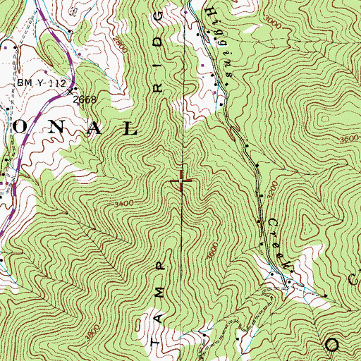 Topographic Map of Stamp Ridge, TN