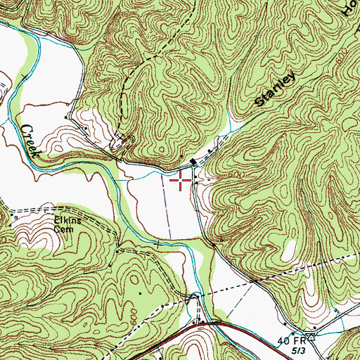 Topographic Map of Stanley Hollow, TN