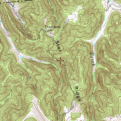 Topographic Map of Star Ridge, TN