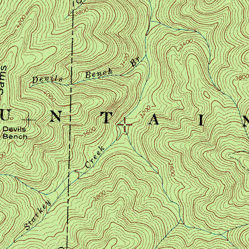 Topographic Map of Starkey Creek, TN