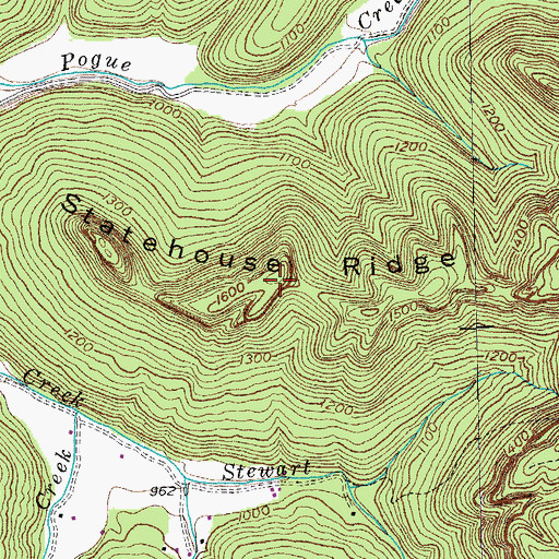 Topographic Map of Statehouse Ridge, TN