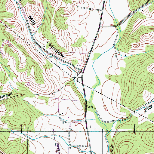 Topographic Map of Steam Mill Hollow, TN