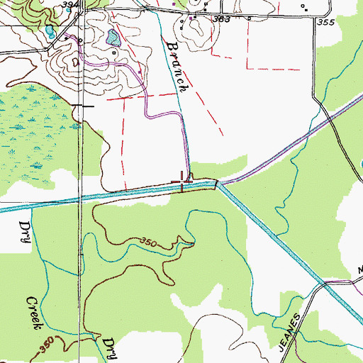 Topographic Map of Steel Branch, TN