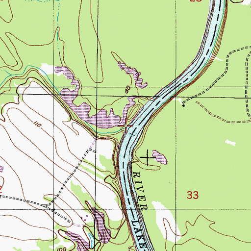 Topographic Map of South Needham Creek, AL