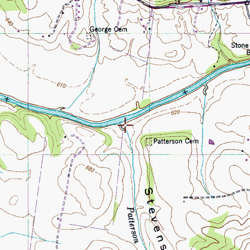 Topographic Map of Stevenson Hollow, TN