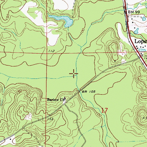 Topographic Map of South Prong Taylors Creek, AL