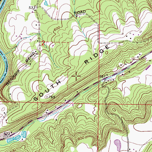 Topographic Map of South Ridge, AL