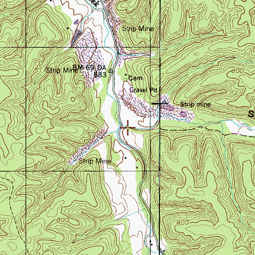 Topographic Map of Stewart Hollow, TN