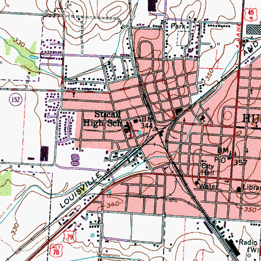 Topographic Map of Sticall High School, TN