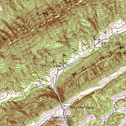 Topographic Map of Still Cemetery, TN
