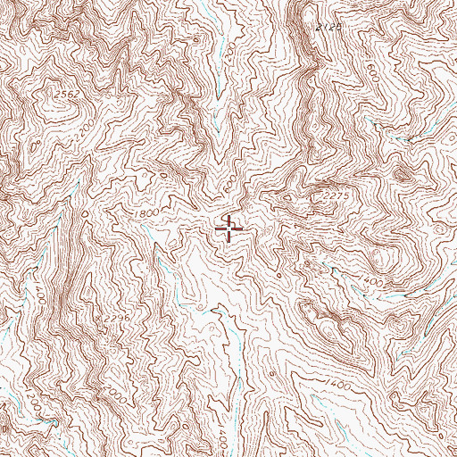 Topographic Map of Trigo Mountains, AZ